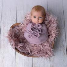 婴儿摄影背景毯，新生儿摄影道具，心形装饰垫，适合男婴/女婴工作室，可作篮子填充物、背景、婴儿派对礼物、新生儿必备品