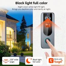 1pc Smart Video Doorbell, Supports Wi-Fi Connection, Features Night Vision, Two-Way Audio, Family Sharing, And Voice Intercom, Full-Color HD Night Vision Doorbell, USB Powered - Multicolor - View 5