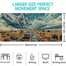 Vintage Road Classic Car Gaming  Pad,  Pad, Desk Mat, Non-Slip Rubber Base Pads For Computers Laptop Office Schoolsss Home Accessories Decor Gifts 31.5\ X 11.8\ - 經典車 - 查看 4