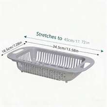 Multifunctional Expandable Sink Strainer | Versatile Mesh Colander For Fruits And Vegetables | Efficient Kitchen Prep Tool - Multicolor - View 12