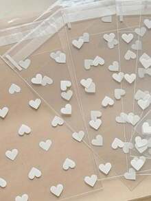 50-Pack Self-Adhesive Plastic Bags With Heart Pattern, Stain Resistant, Disposable, Multipurpose - For Gift Packaging, Party Favors & More - Ideal For Weddings, Birthdays & Celebrations - Perfect Gift For Crafters & Party Planners - Multicolor - View 9