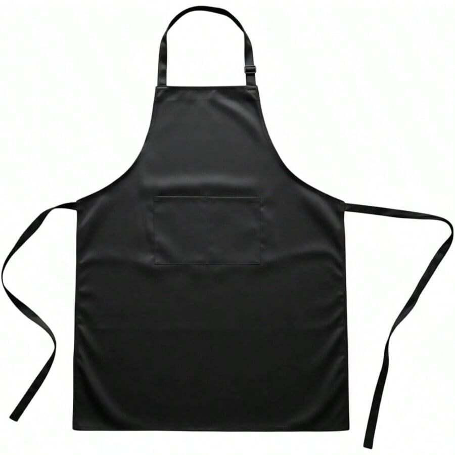 Kitchen Aprons Women With Pockets Cooking Grilling BBQ, Chef White Apron Adults - Black - View 1