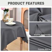 Small Square Tablecloth 36 X 36 Inch Washable Polyester Table Cloth Solid Grey Heavy Duty Fabric Coffee Table Cover For Dining Home Kitchen Party Wedding,Grey36inchx36inchSquare - 灰色 36 吋 x 36 吋正方形 - 查看 5