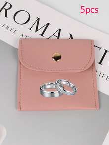 Customized Text & Image Jewelry Storage Pouch, Compact & Portable, Soft Storage, Organize Necklaces, Earrings, Bracelets, Watches, Earphones, Mini Jewelry Bag - Multicolor - View 18