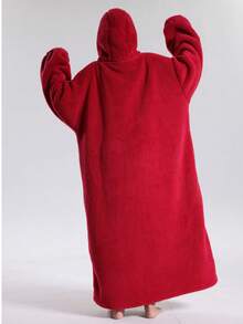 Adult Thickened Wool Hooded Blanket Sweatshirt - Autumn/Winter Thick Style, Large Pocket, Loose & Comfortable, Warm For Winter, Flannel Warm Design, Essential Warm Item For Autumn/Winter, Warm Winter Home Decor, Soft Touch - Multicolor - View 21