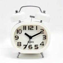 Cartoon Bell Small Alarm Clock, Student Bedside Electronic Digital Clock, 3D Lettering Silent Quartz Pointer Clock - Multicolor - View 14
