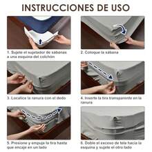CYPNSoporte de Correas para Sábanas 4 Piezas Sujetador de Sábanas de Cama Bed Sheet Clips Porta Sábanas con Tiras de Bloqueo Mantiene Las Sábanas en su Lugar Extraíbles BlancoFashion - como en la foto - Ver 6
