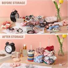 2/3层透明亚克力立式发圈发带展示架，现代简约设计，可收纳发饰、手镯、戒指等，是送给女孩的最佳礼物，适合学生宿舍、卧室和梳妆台使用。 - 無色 - 查看 3