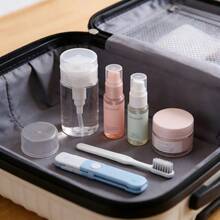 Push Down Pump Dispenser, Liquid Makeup Remover Dispenser, Clear Push Top Empty Bottles, Refillable Travel Containers For Alcohol,Nail Polish,Makeup Remover,Toner - 1瓶100毫升裝Clea - 查看 2