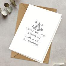 A Personalized Wedding Thank You Card - Elegant Entertaining Thank You Note For Any Recipient, With Envelope - English - Special Wedding Day Thank You Stationery. - Multicolor - View 4