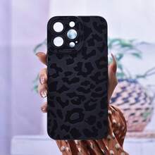 Phone Case: Leopard Print Design Soft Protective Shell Phone Case For,IPhone14/14Plus/14Pro/14ProMax,IPhone13/13Pro/13ProMax,IPhone12/12Pro/12ProMax,,IPhone11/11Pro/11Pro Max,IPhoneX/XS/XSMax,IPhone8/8Plus/7/7Plus - Black - View 3
