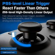 Lenovo S07 High-Performance Game Controller With Dual Vibration Feedback, Plug And Play, Long Life And Durability, Ergonomic Grip, POM Material, Black - Black - View 4