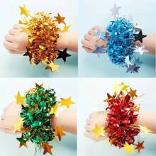 1pc School Team Performance Dance Wrist Flower, Dance Hand Flower Prop, Suitable For Sports Events, Multicolor Star-Shaped Hand Flower, Ideal For Parties, Dance Performances, Sports Events And Celebrations