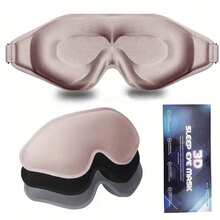 Mặt nạ mắt 3D cải tiến, bảo vệ lớp trang điểm, unisex, mềm mại và không xuyên sáng, dây đeo điều chỉnh được. Thích hợp sử dụng tại nhà, văn phòng, du lịch, nối mi, quà tặng đám cưới, quà sinh nhật, ngày lễ tình nhân, ngày Quốc khánh, ngày của Mẹ, ngày Nhà giáo, quà tặng tựu trường. - Nhiều màu - Xem 3