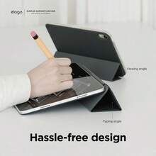 Magnetic Folio Case Compatible With IPad A16, 10th Generation 10,9 Inch Back Plate Can Be Attached To Metal Materials, Compatible With Apple Pencil And S Pencil Case Dark Grey - DarkGrey - View 6
