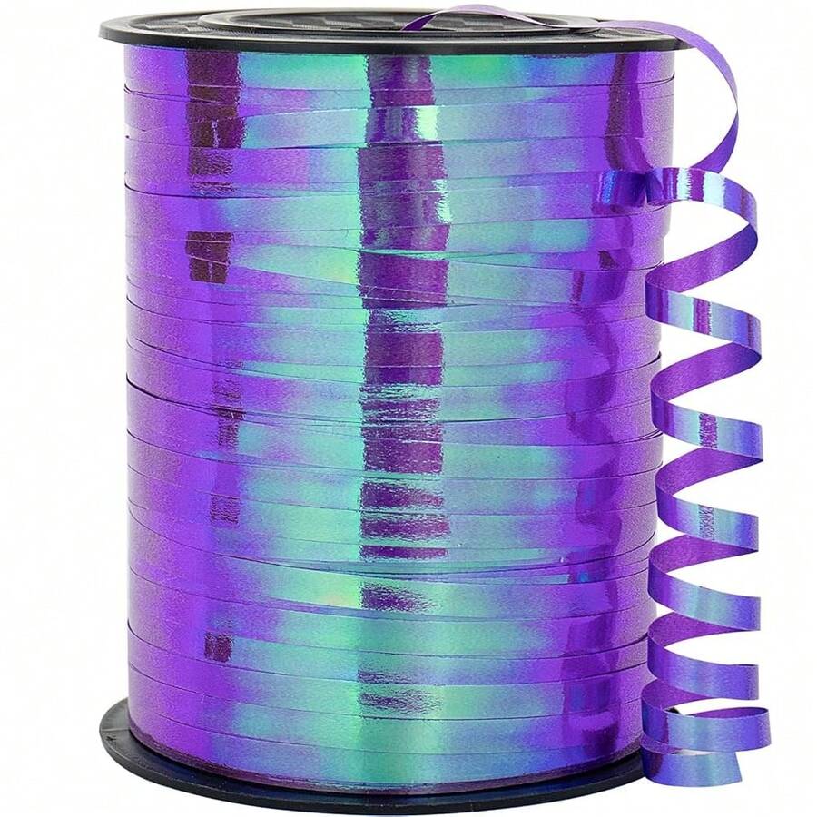 500 Yards Iridescent Purple Curling Ribbon For Gift Wrapping, 1/5 Inch Balloon Ribbon String For Florist Flower, Crafts, Wreaths, Halloween, Birthday Party, Wedding - IridescentPurple - View 1