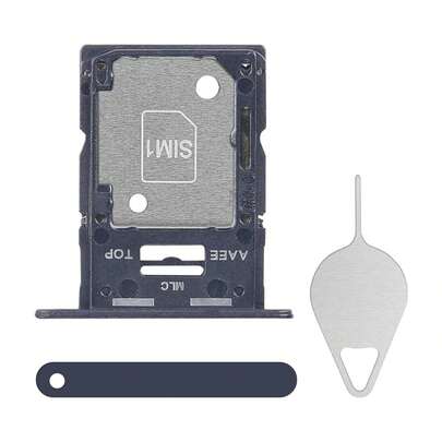 Sim Card Tray Replacement For Samsung Galaxy A15 5G (Single SIM Version) Brave Black Card Tray Slot Holder Bracket Adapter With Needle Ejector For A15 5G -A156U -A156U1 -A156U1 DS