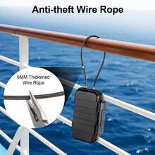 Mini Security With Keypad –  Design With Steel Cable Lock, Ideal For Travel, Vacation, And Outdoor Protection - Black - View 5