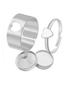 Set Anillos Acero Ajustable Parejas Regalo De Amor Promesa - Amar - Ver 4