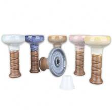 1pc Handmade Pointed Hookah Bowl, Made Of Original Clay Glaze, Practical Hookah Accessory, Easy To Smoke, Smooth Inhalation, Large Capacity Design For Better Hookah Experience. - one-size - View 2