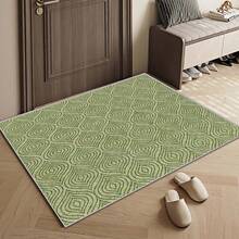 1 pieza Alfombra de patrón de plumas de pavo real verde lujoso y moderno. Material de terciopelo con un peso aproximado de 850g y un grosor de aproximadamente 0,6 cm. Alfombra duradera, antideslizante y fácil de limpiar. Disponible en varios tamaños. Adecuada para cocina, sala de estar, comedor, dormitorio, balcón, baño, estudio y otros escenarios. Una opción ideal para la decoración del hogar. - Multicolor - Ver 9