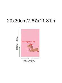 1 Stück verspieltes Poster mit rosa Würstchenhund und Katzen-Tier-Zitaten, Festivalgeschenk, geeignet für Schlafzimmer, Wohnzimmer, Badezimmer, Wandkunst, Wanddekoration, Heimdekoration, Raumdekoration, Leinwandwandkunst, Poster, Wandkunst mit Rahmen, optionaler Rahmen - Verschiedenfarbig - Übersicht 18