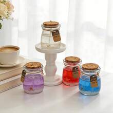 1支7.5厘米海洋香氛蜡烛，有玫瑰、薰衣草、茉莉和海洋四种香型可选，凝胶蜡烛，无烟氛围香氛蜡烛，手工制作，适合浪漫晚餐、情人节、家居装饰、摄影道具、派对/餐厅装饰、完美礼品之选、日常使用、婚礼装饰、野餐聚会、斋月和情人节餐桌布置、毕业礼物、纪念品。 - 彩色 - 查看 8