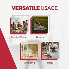 Waterproof Round Tablecloth, Decorative Rustic Wipeable Tablecloths Wrinkle Free Table Cloth Cover For Holiday,Wedding,Dining& Kitchen Table (70 Inch,Round (4-6 Seats),Red),Red70inchRound - Red70inchRound - View 5