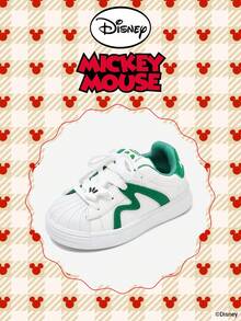 Disney 1 Pair  Official Collaboration Children's Sneakers, Suitable For Daily, Holiday, Sports And Outdoor Activities. Comfortable, Fit Foot Shape, Non-Slip, Breathable. (Boys' Sneakers, Boys' Skate Shoes, Kids' Sneakers, Girls' Sneakers, Girls' Skate Shoes) - Green - View 2