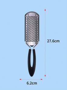 1pc Stainless Steel Foot File Callus Pellet Remover Hard Dead Skin Container Scrubber For Heel Removal Pedicure Spa Too - Black - View 2