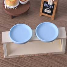 10个迷你餐盘，DIY逼真食物玩具，娃娃屋装饰托盘，冰箱贴，手工树脂首饰配件，迷你场景装饰，迷你餐盘，娃娃屋厨房用品 - 彩色 - 查看 19