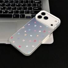 Mini colorful hearts This stylish and comfortable large-hole IMD acrylic phone case is an ideal gift for friends and family. It is compatible with for  17/16/15/14/13/12/11/X/XR/7/8, for OPPO,for , for VIVO, for , for Xiaomi, for Honor, and for  models, including Plus, Pro, Max, and SE versions. It's the perfect gift for holidays such as Christmas, Valentine's Day, and New Year. - Negro - Ver 3