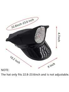 Hat Set, Costume Props For Role Play, Includes Eagle Cap, Glasses, Handcuffs, Baton, Cosplay, Party