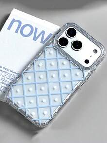 Shiny Starry Transparent Phone Case, Compatible With IPhone 17 Pro Max/16/15/14/13/12 Pro Max/11, Cute Dreamy Shiny Shock-Proof Protective Cover, Korean Style Gift - Plaid Stars - View 4