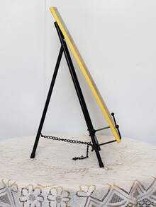 1pc Iron Art Foldable Mini Easel, Desktop Display Stand, Suitable For Frames, Paintings And Plaques, Office Desk Fixed Holder - Multicolor - View 6