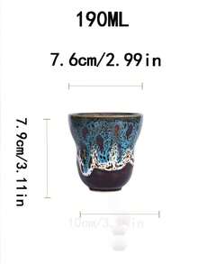 1个190毫升花生形陶瓷浓缩拿铁杯，创意个性化迷你家用水杯，男女皆宜的高端办公杯，派对毕业杯，个人办公杯，迷你水杯 - 彩色 - 查看 2