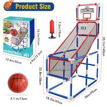 Kids Basketball Hoop Arcade Game, Indoor & Outdoor Mini Basketball Set With Ball & Portable Air Pump, Basketball Shooting Game For Ages 3+ - Multicolor - View 3