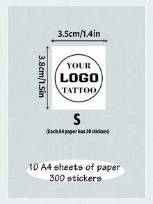 12-300pcs Customized Logo Temporary Tattoo Stickers, Personalized Tattoo Stickers, Suitable As Valentine's Day Gift, Applicable For Various Parties Like Birthday Celebrations, Weekend BBQs And Cocktail Parties, Easy DIY,Girly Era , Industrial - Multicolor - View 11