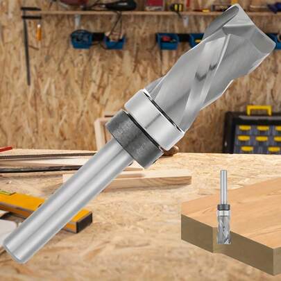 Ultra-Performance Solid Carbide CNC Router Bit - Heavy-Duty Metal Construction, 55 HRC Hardness, 8-12mm Shank Size, 2-3/4" Cutting Diameter, Compression Flush Trim End Mill For Woodworking, MDF, Plywood, Particleboard, Chipboard - Compatible With CN