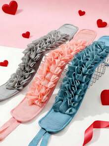 Valentine's Day New Loofah Exfoliating Back Scrubber 2-In-1 Long Strap Shower Towel, Strong Exfoliating Foam Dual-Use Back Scrub Strap - Multicolor - View 1