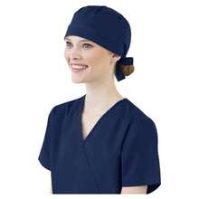 WonderWink Gorro Unisex con Lazo en la Espalda Tapa para para Hombre - Azul Marino + Talla Única - Ver 1