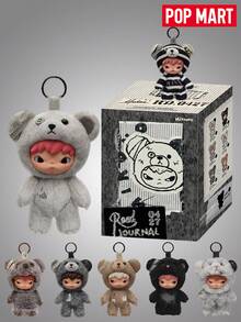 Caja ciega de llavero de peluche de la colección Hirono Road de POP MART, figura colgante de oso adorable con disfraz, juguete de peluche coleccionable, regalo (1 caja ciega) - Multicolor - Ver 1