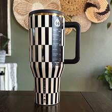 NEW HydroJug Traveler - 32 Oz 40 Oz Water Bottle With Handle & Flip Straw - Fits In Cup Holder, Leak Resistant Tumbler-Reusable Insulated Stainless Steel & Rubber Base - Gifts For Women & Men, - 黑色領帶 - 查看 11