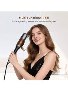 UKLISS 2-In-1 H2O Steam Straightener Curler - Salon-Grade Shine Moisturizing Tool For All Hair Types (110V-240V)