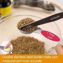 Set Of Modern Stainless Steel Magnetic Measuring Spoons, Kitchen Utensils, Household Essentials, Kitchen Gadgets, Double-Ended Coffee And Baking Tool, Precise Measuring Utensils, Kitchen Gadgets For The Home - Multicolor - View 7