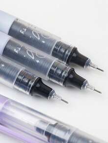 6支装清新高品质简约低调浆果色调中性笔，学生/办公液体墨水圆珠笔，0.5mm黑色墨水笔，速干走珠笔，学生考试用笔，渐变色高美感水性笔，返校季，节日礼物 - 彩色 - 查看 6