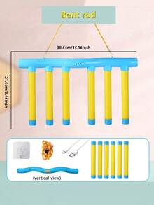 1 pièce Jouet d'entraînement à la coordination main-œil - Jeu de puzzle boostant la vitesse de réflexe, jouet actif d'intérieur pour la concentration, avec poignée de préhension, en plastique durable, vitesse de chute réglable, pour le développement des compétences, les fêtes, les cadeaux d'anniversaire/Noël/Nouvel An, jaune/bleu