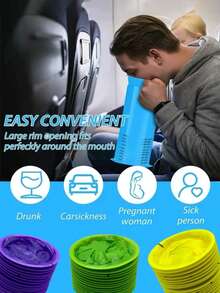 6/12pcs Disposable Vomit Bags, Leak-Proof Emesis Bags, Travel Motion Sickness Nausea Bags, Suitable For Adults And Pregnant Women, Cleaning Supplies, Household Tools