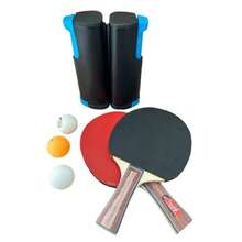 CYPNLINAHEALTH Set para Tenis De Mesa C 3 Bolas o Pelotas de Ping Pong 2 Raquetas 1 Red de Ping Pong AjustableFashion - 219614129 - Ver 4