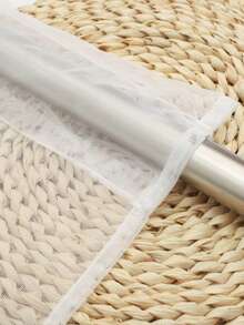 2pcs,Delicate Floral Embroidery Sheer Curtains - Light Filtering Sheer Drapes For Bedroom/Living Room - White - View 5